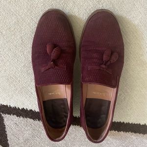 Paul Smith Burgundy Suede Penny Loafer Tassel Shoes women's Size US 6.5 EU 37